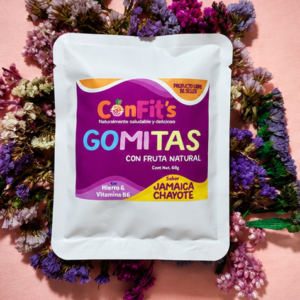 Gomitas de chayote con jamaica